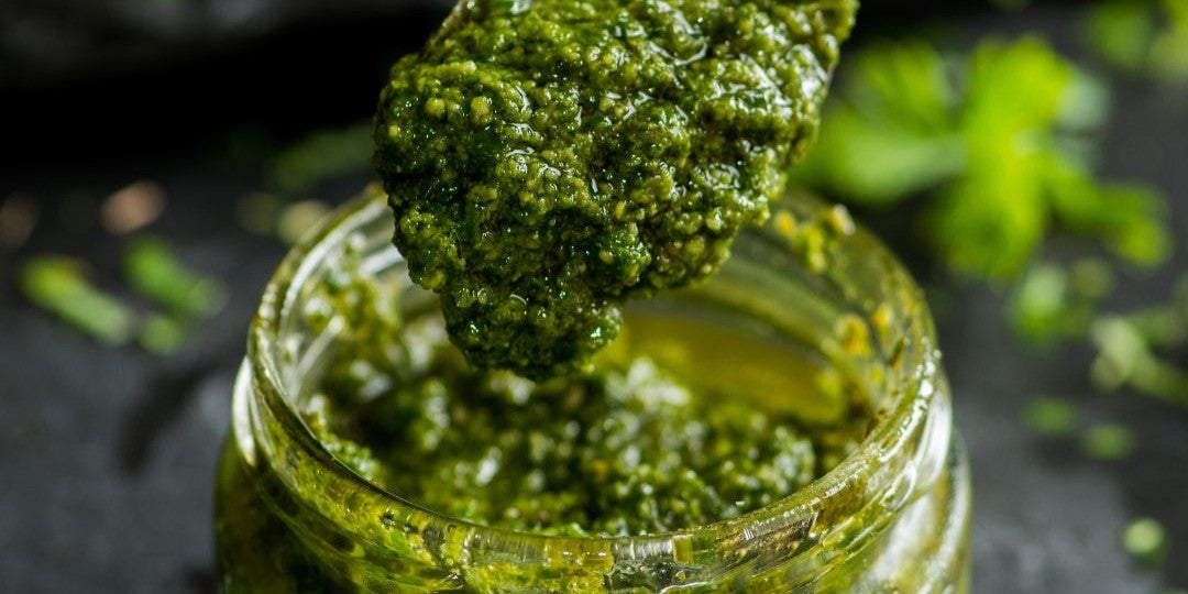 Carrot Top Pesto